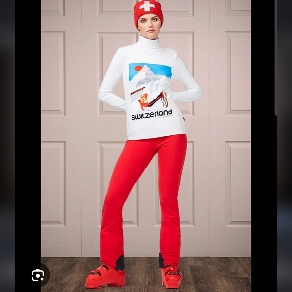 Goldbergh High End Ski Pants Salopette Flame Goldbergh red Ski Pants - Picture 9 of 17